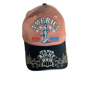 Stand Your Ground Don't Tread on Me 2nd Amendment Embroidered Ball Cap Hat USA